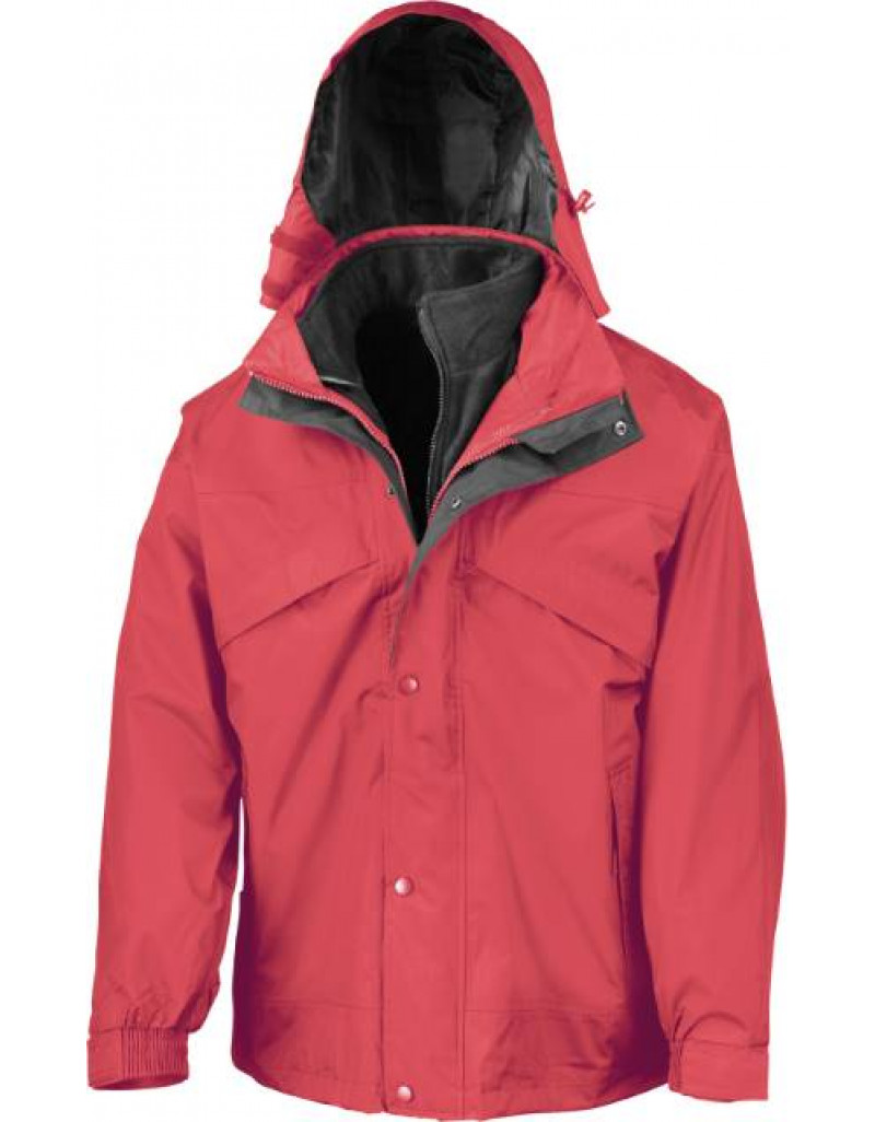 Jachetă 3 în 1 cu fermoar și clemă